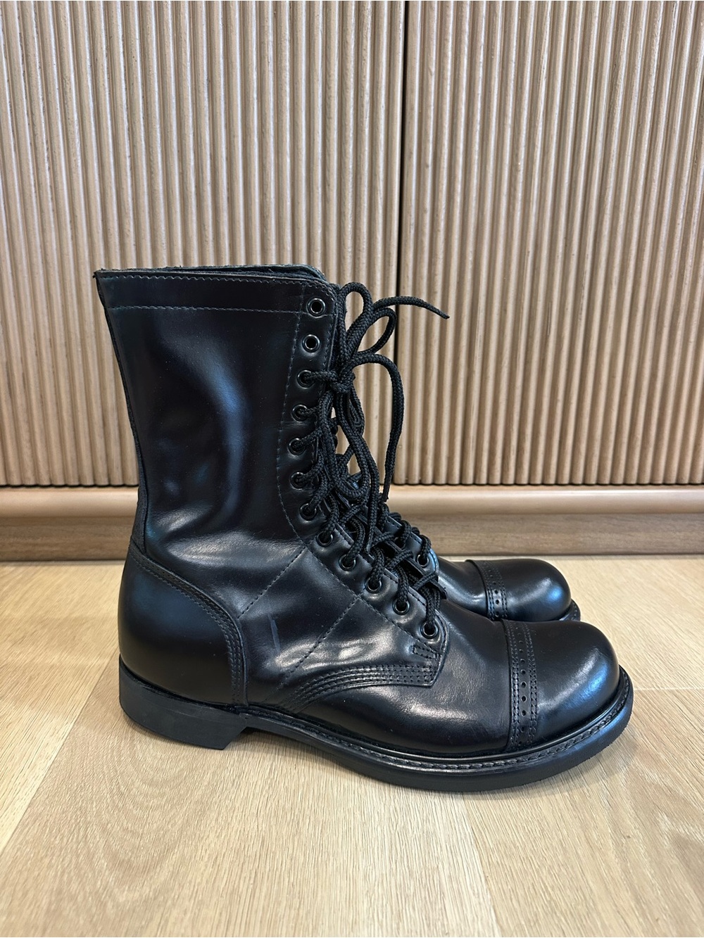 Corcoran Men's 10" Leather Original Unlined Jump Combat Boots Black Size 11.5 D